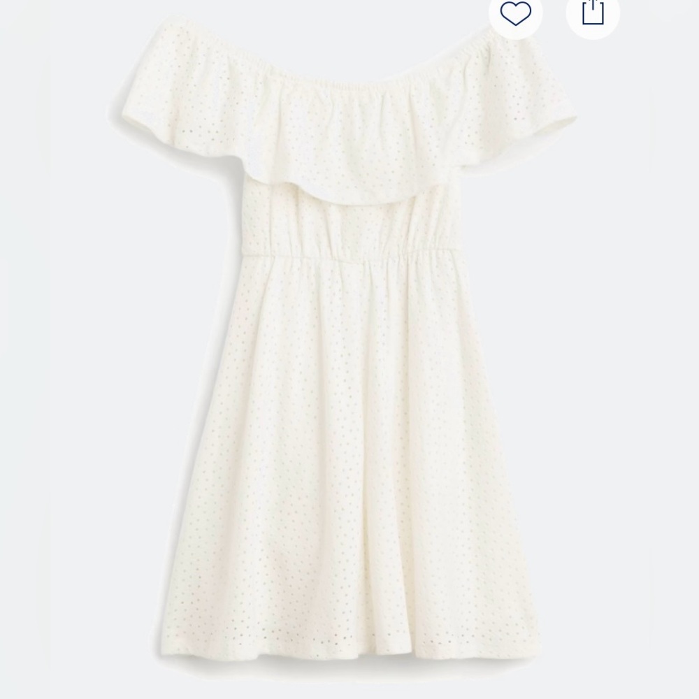 White Ruffled Off-Shoulder Sundress - Picture 2 of 3